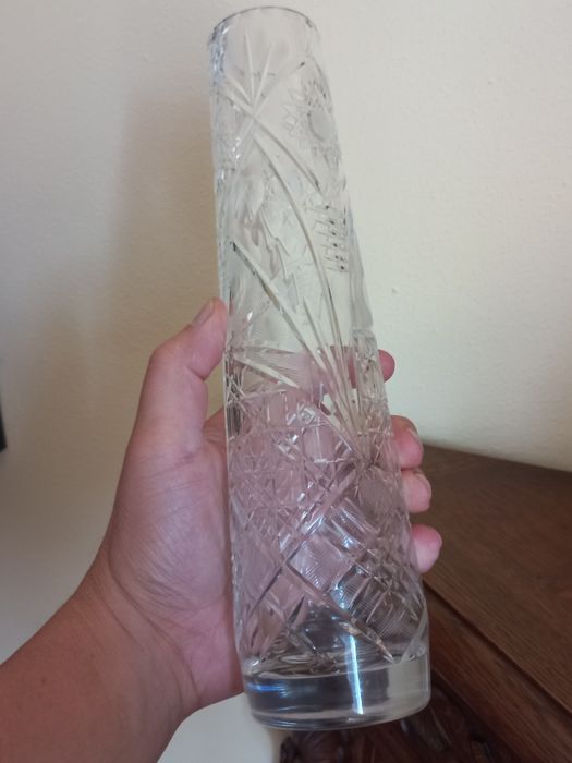 Elegancki kryształowy wazon - 29 cm