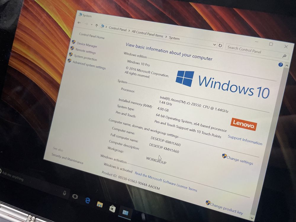 Tablet Lenovo Yoga Book YB1-X91L sim 2w1 windows 10 pro