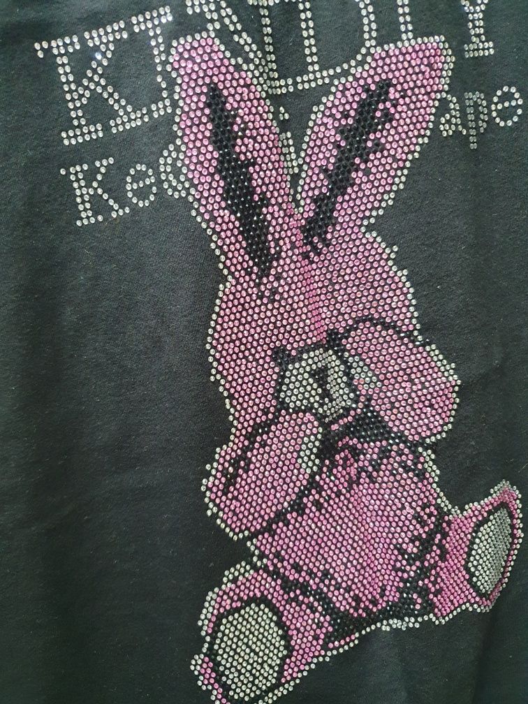 Mint Koszulka t-shirt krótki rękaw cyrkonie królik M L