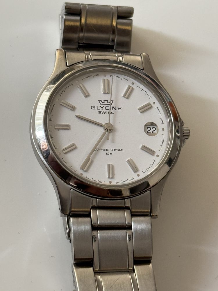 Zegarek meski Glicyne, srednica 36mm, szklo szafirowe, idealny stan