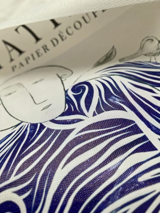 Plakat poster matisse decoupe niebieski zielony obraz plotnie