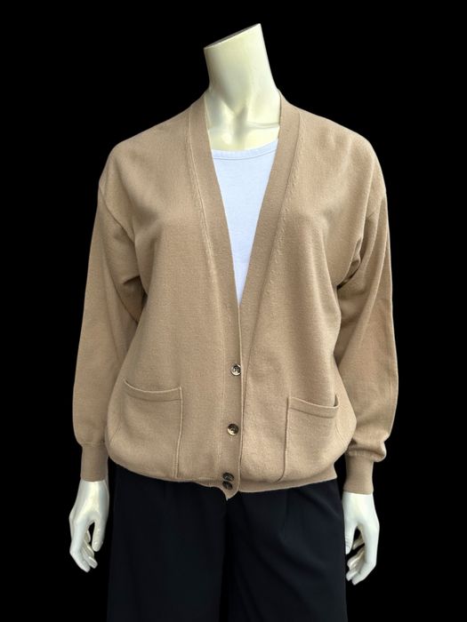 Brązowy, karmelowy, kardigan Marks & Spencer, 100% wełna, rozmiar XL
