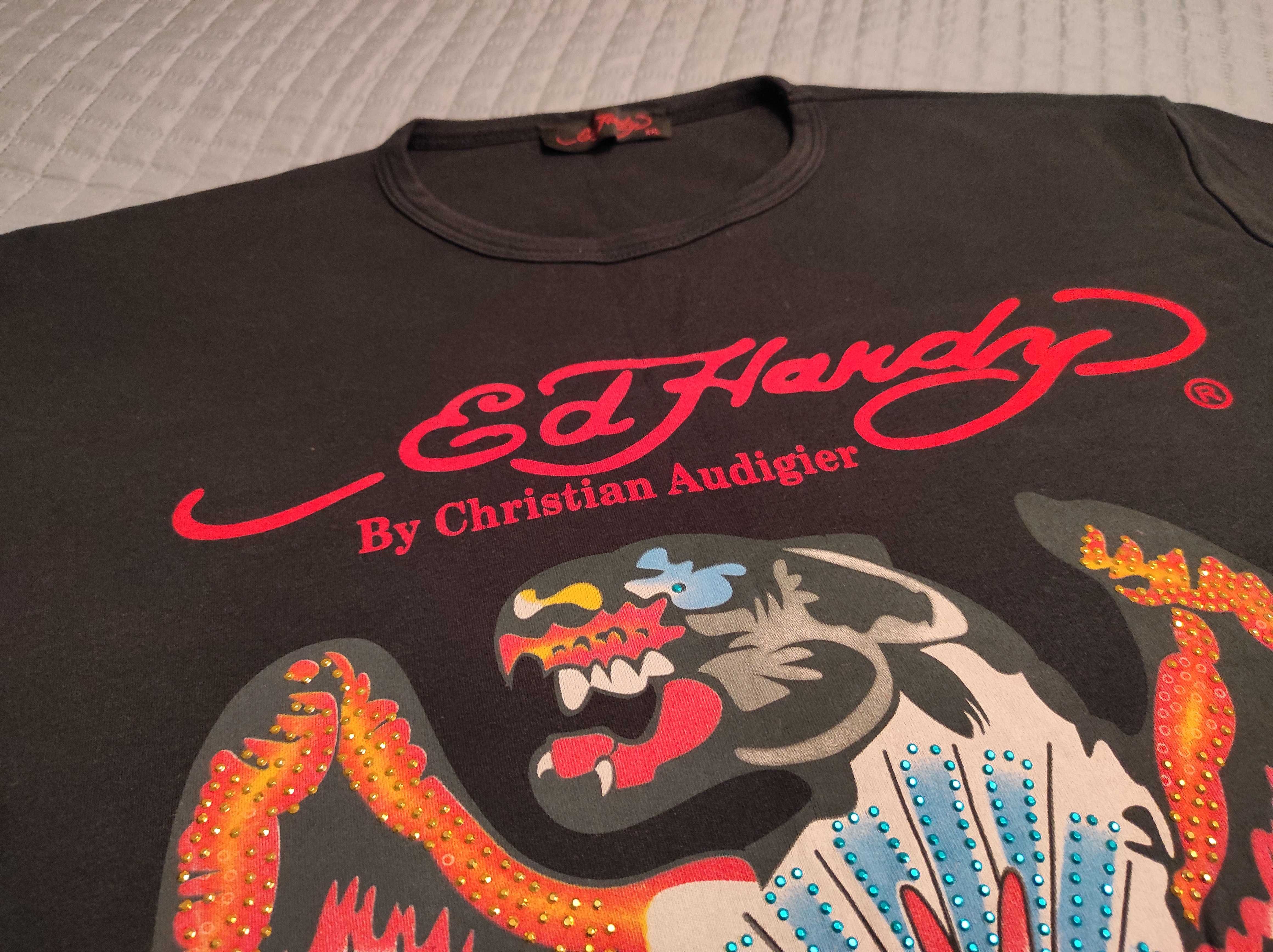 T-shirt, koszulka - ED HARDY - SUPERSTAR - rozmiar XXL