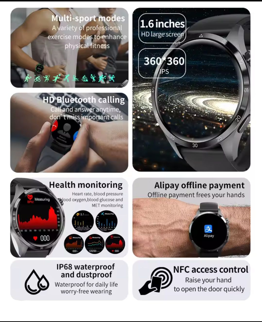 Смарт часы GT4 pro. NFC, GPS, Amoled. 14 дней.
