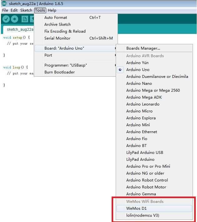 Плата Arduino Uno R3 WiFi ESP-12E CH340 Development Board Based ESP826