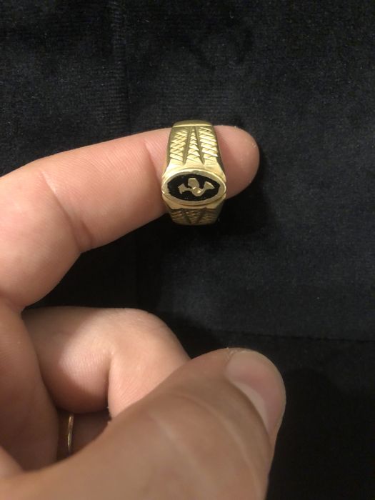 Złoty sygnet próba 750 18k rozmiar 22 - 9,5 gram