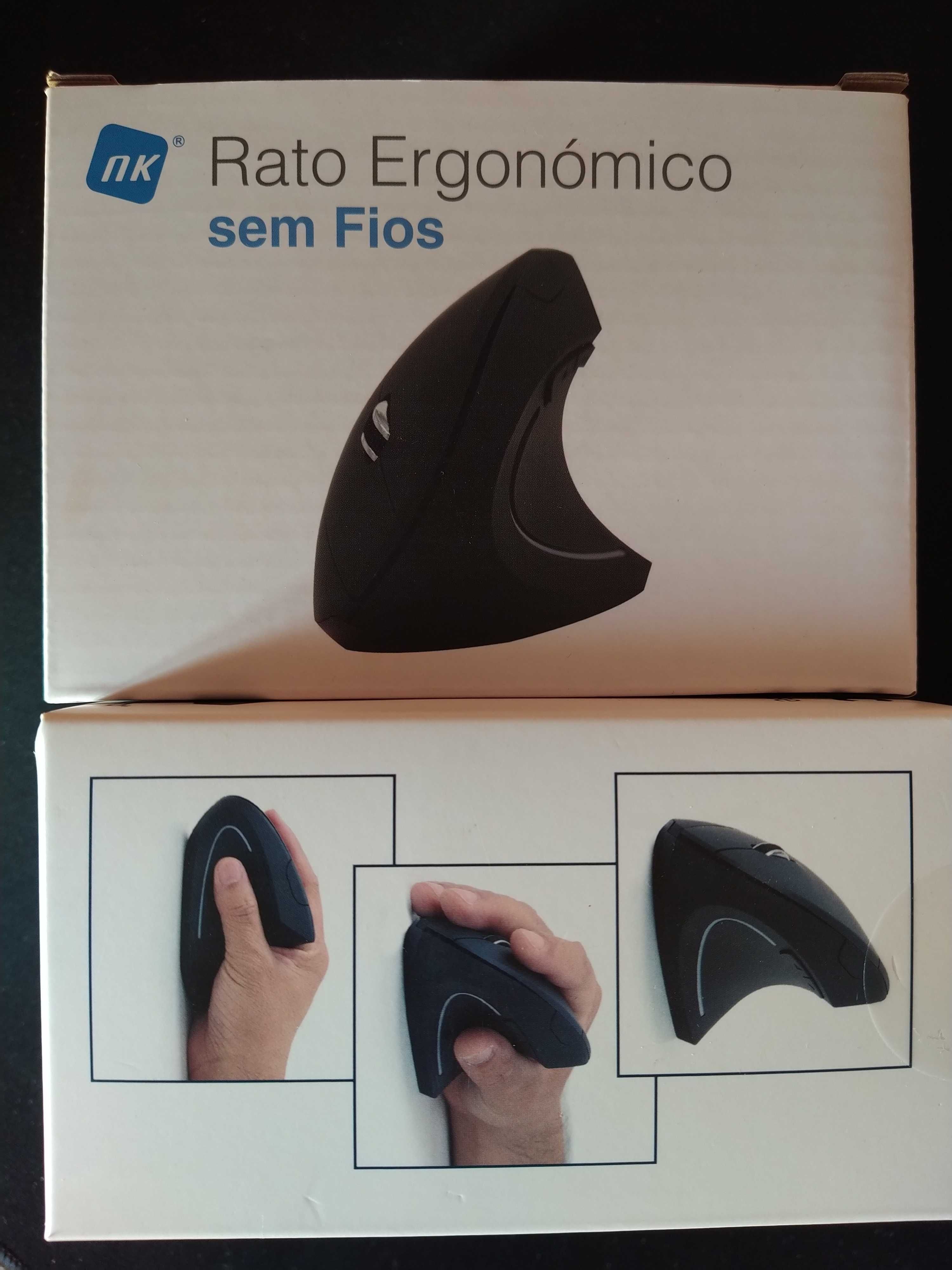 Rato ergonómico novo sem fios com garantia