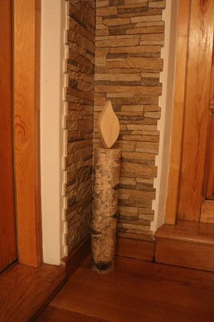 świeca,świecznik dekoracja z naturalnego drewna, brzoza, handmade