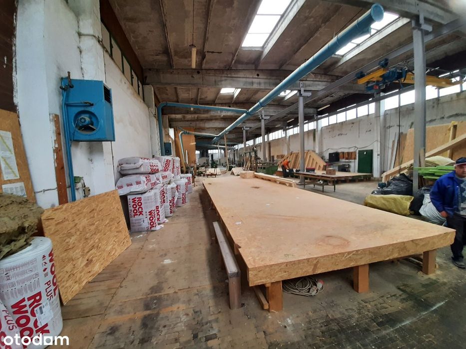 450zł/m2 hali +dzialka190zł/m2. Gotowa by rozpocząć produkcję