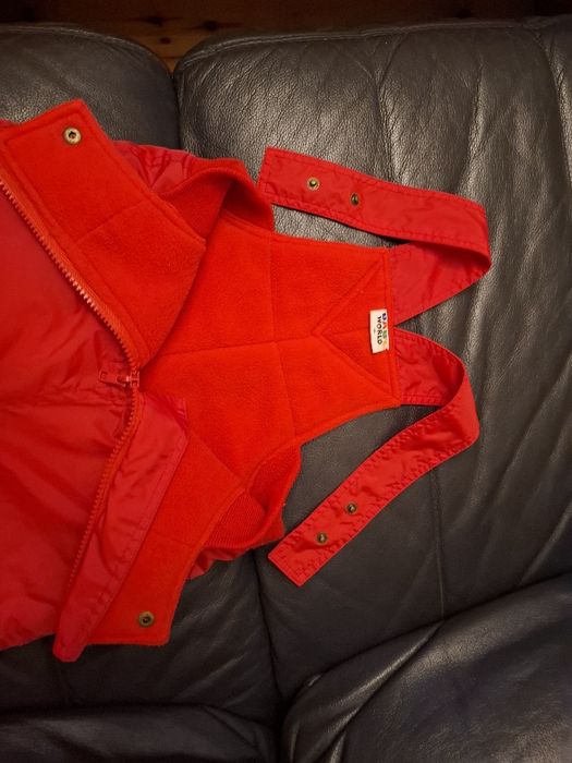 Ocieplane,  nieprzemakalne spodnie Baby na szelki rozmiar 80