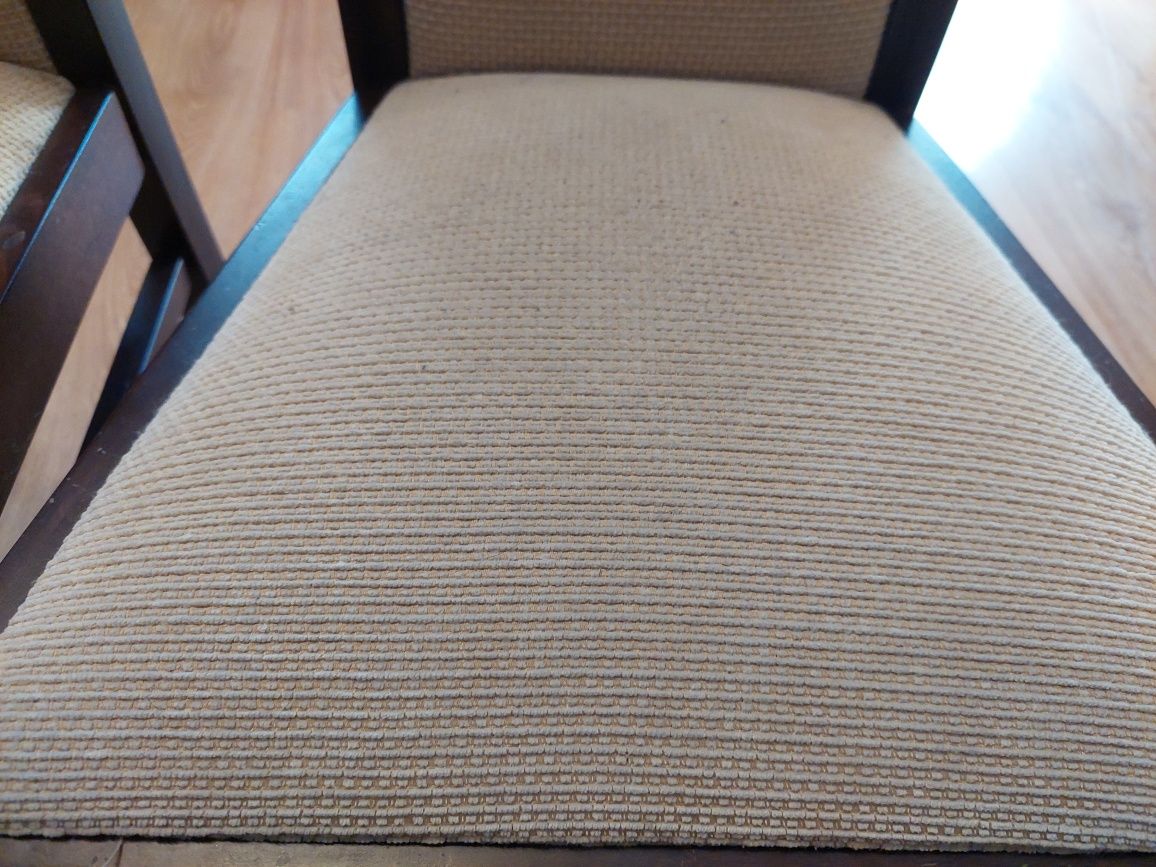 Krzesła drewniane tapicerowane wenge