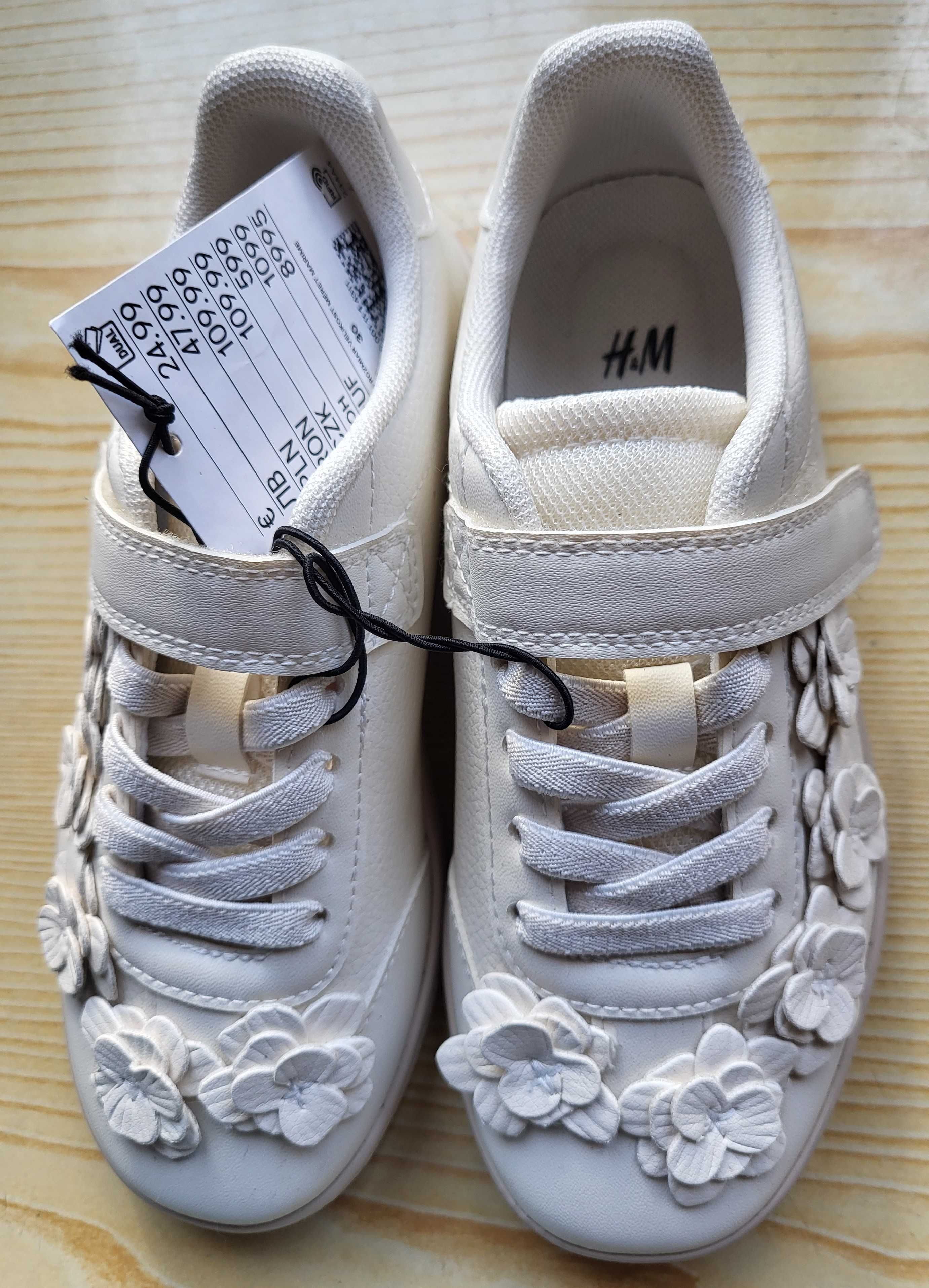 H&M Adidaski dziewczęce z kwiatkami r. 30 - NOWE - NAJTANIEJ na RYNKU!