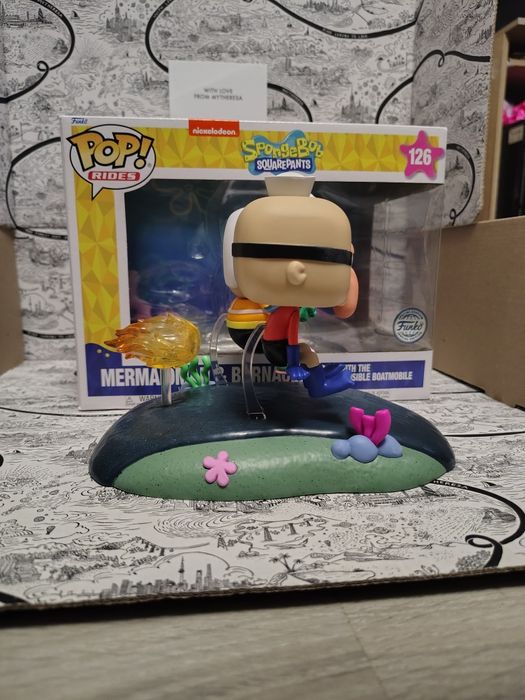 Funko pop SpongeBob squarepants mermaidman & bernacleboy with the invi