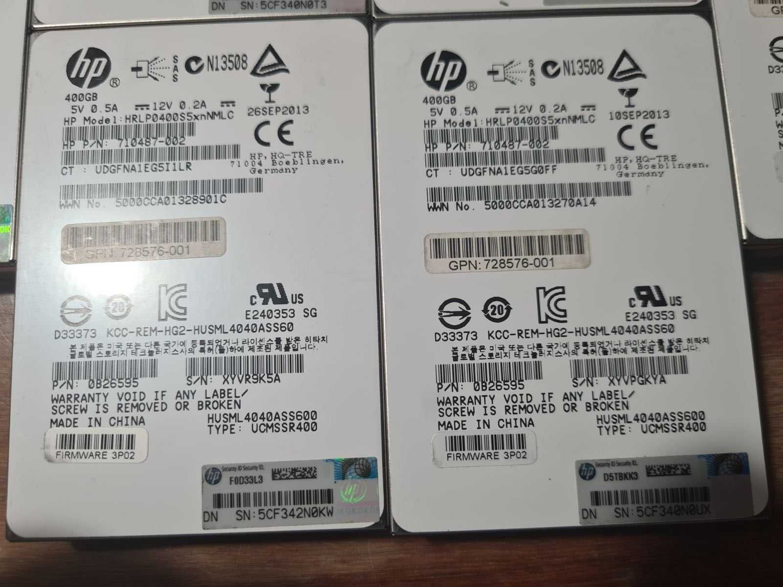Серверні SSD 400gb sas2 HGST HUSML4040ASS600 - 6g. 14шт