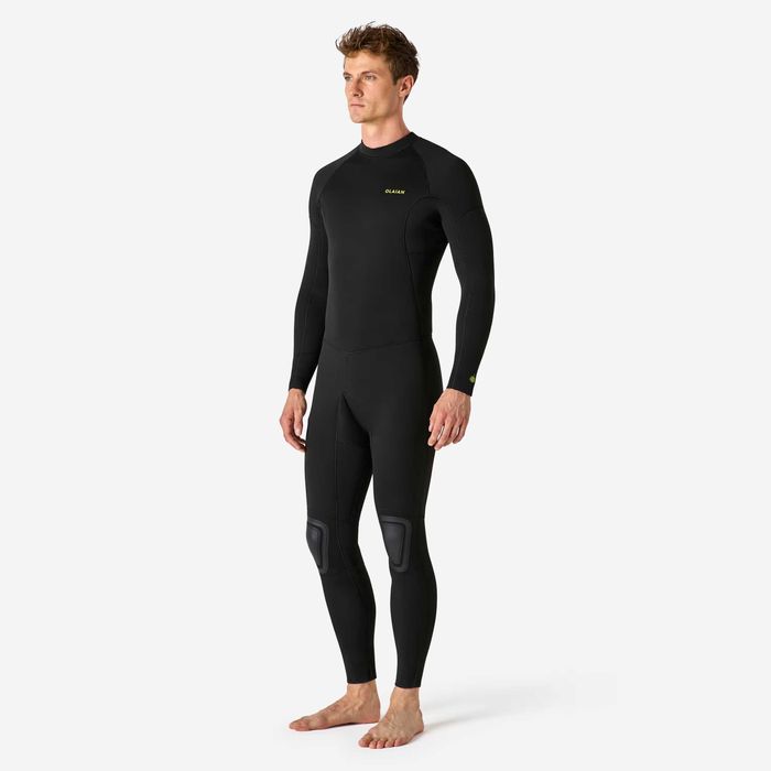 Men’s Surfing 4/3 mm Neoprene Wetsuit Olaian - Black - Fato de surf