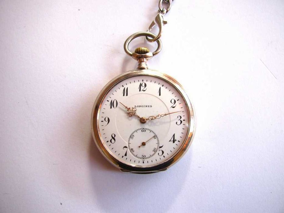Zegarek kieszonkowy szwajcarski LONGINES z 1912 roku - antyk oryginał