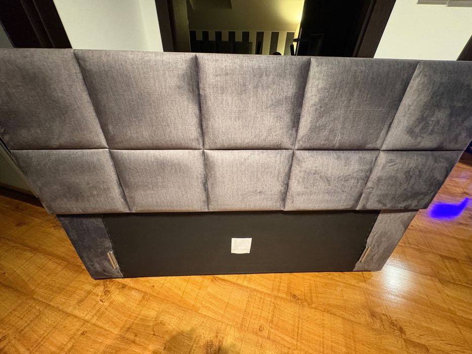 Wezgłowie szare do łóżka