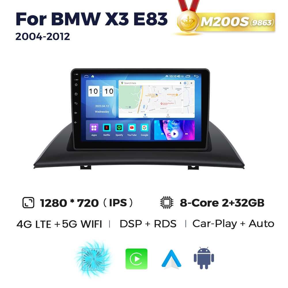 Штатна магнітола BMW X3 E83 android GPS навігація CarPlay