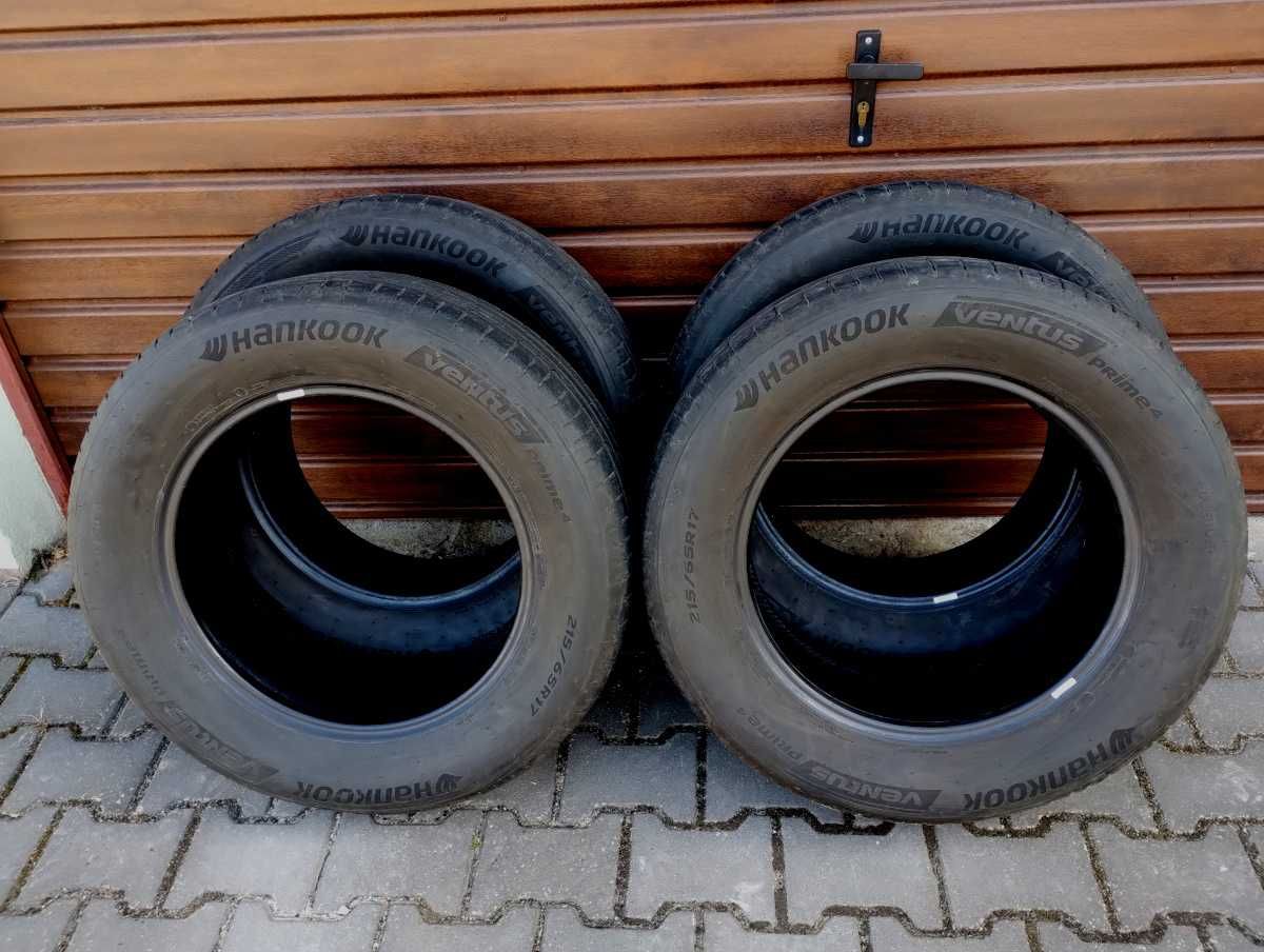 Opony letnie 17" Hankook Ventus Prime 4, 215/65 jak nowe, 1,5 m-ca