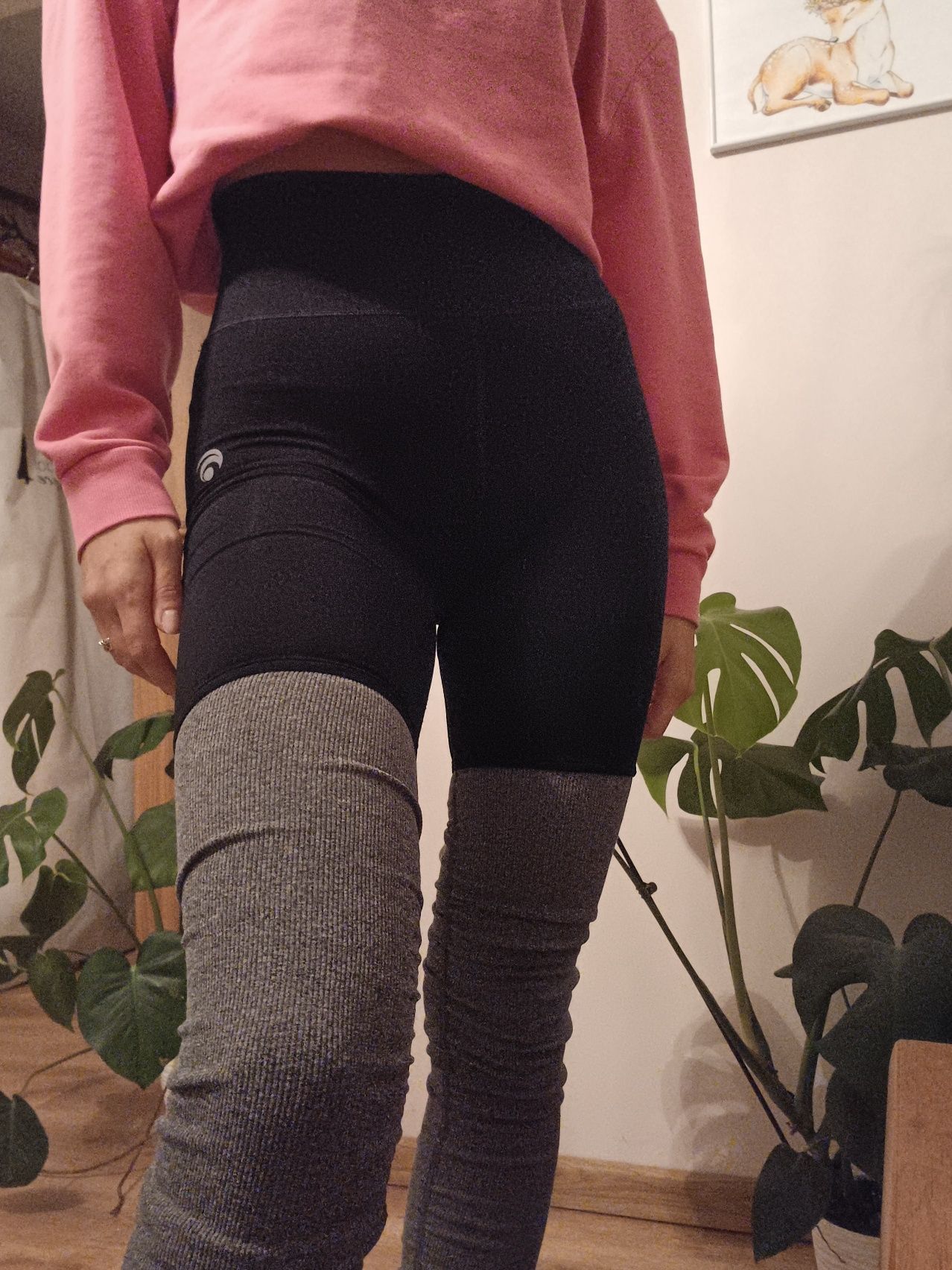 Legginsy oceans apart S czarno szare
