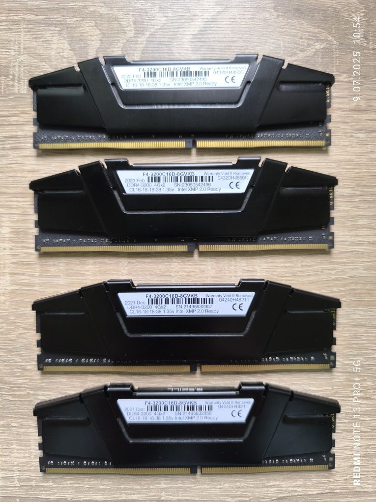 Pamięć RAM DDR4 16GB (4x4) 3200 CL16 G.Skill RipjawsV