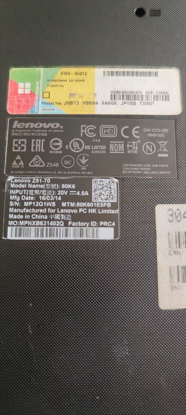 Laptop Lenovo Z51-70