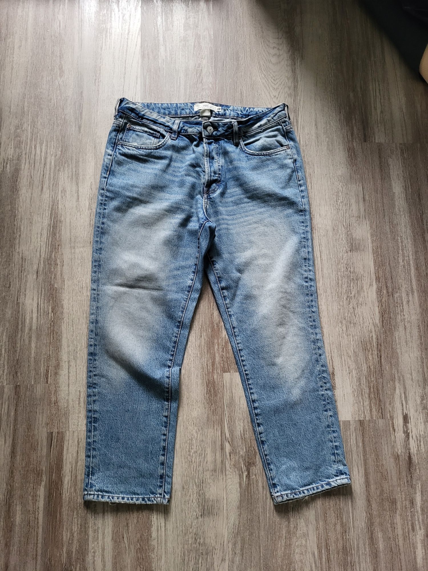 Spodnie jeansowe H&M regular damskie