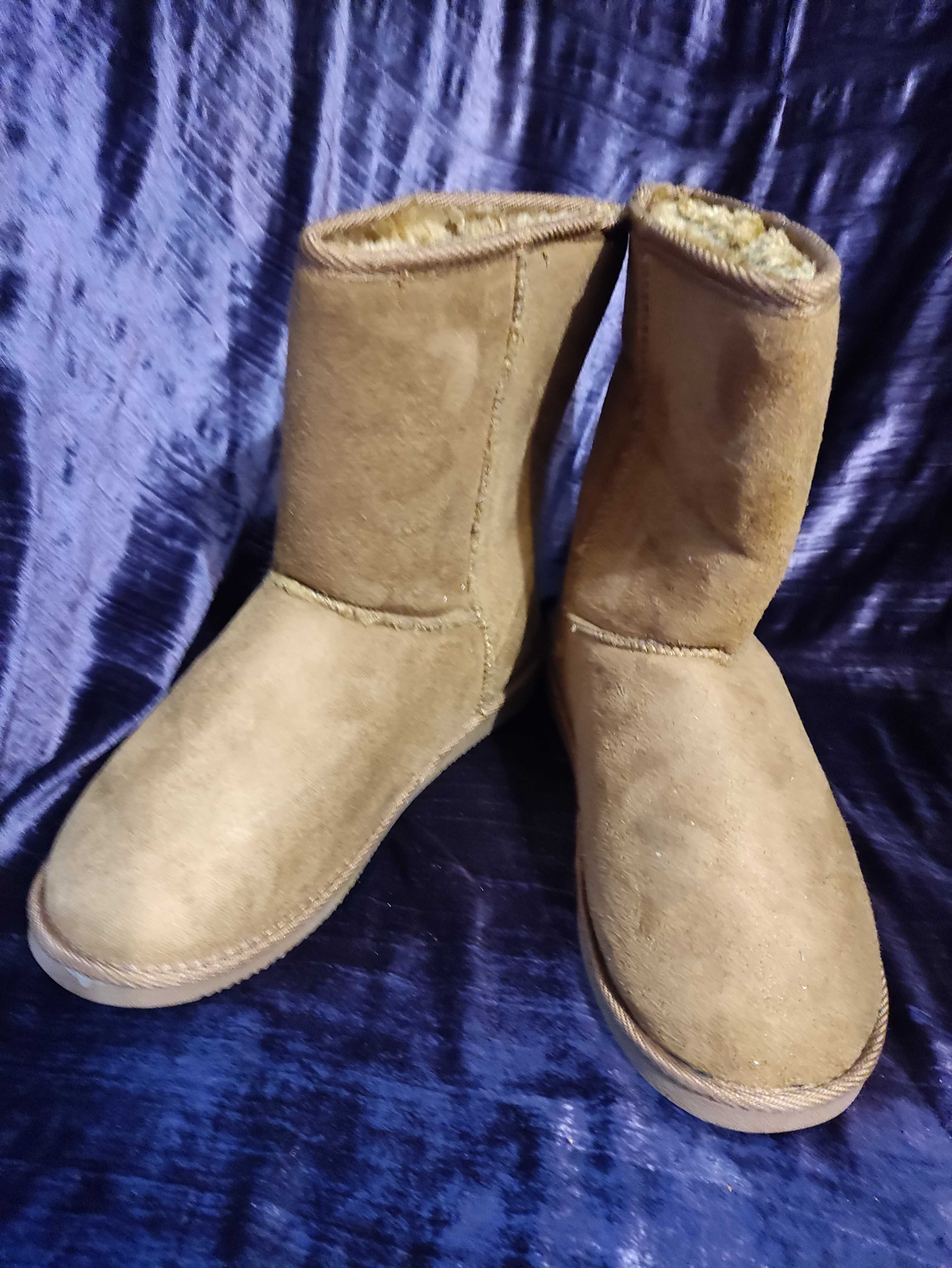 Nowe brazowe zimowe ocieplane botki r. 40/25,3cm buty ala emu, ugg