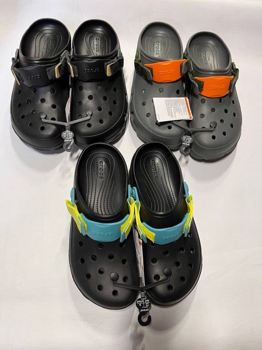 Літні крокси сандалі Crocs шлопанці оригінал чоловічі чорні туристичні