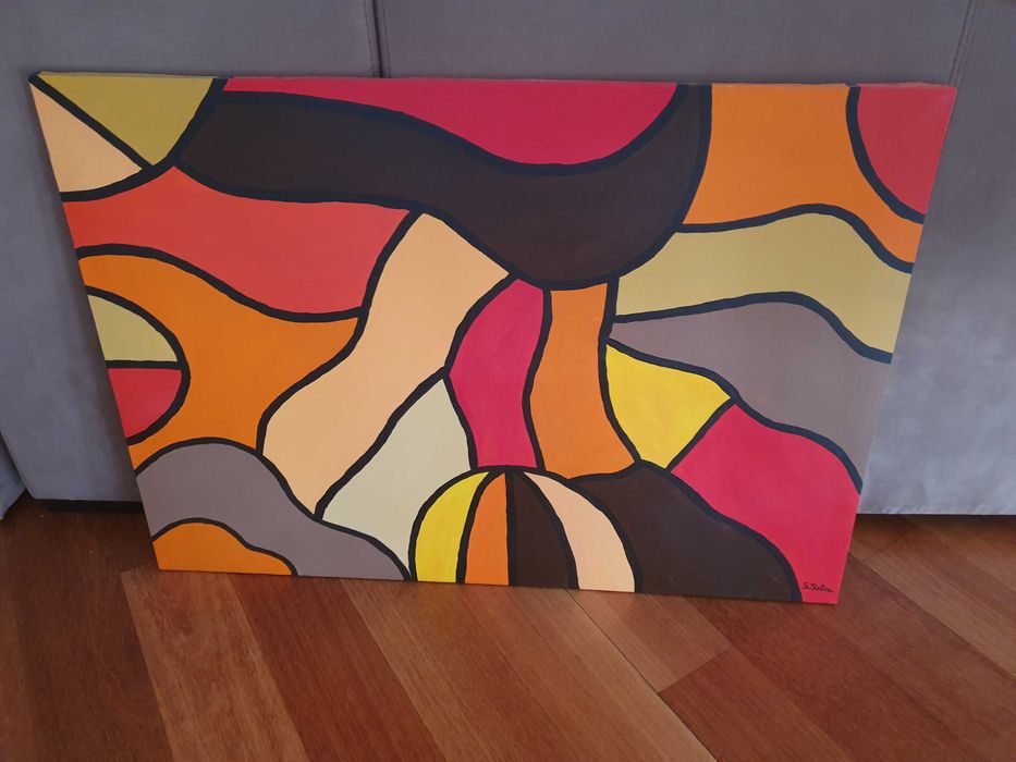 quadro grande para sala pintado á mão