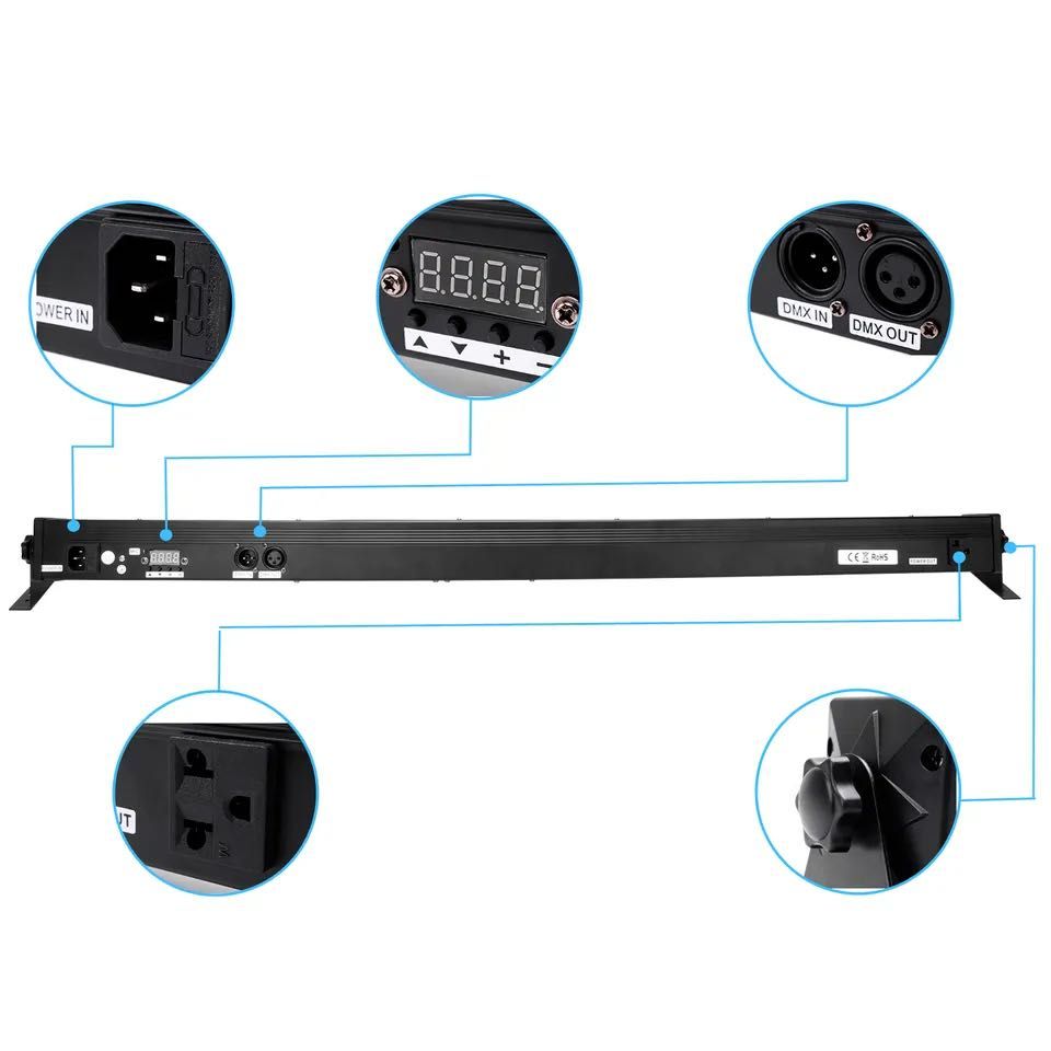 Barra Bar Led DMX com 24 Leds 72W RGB