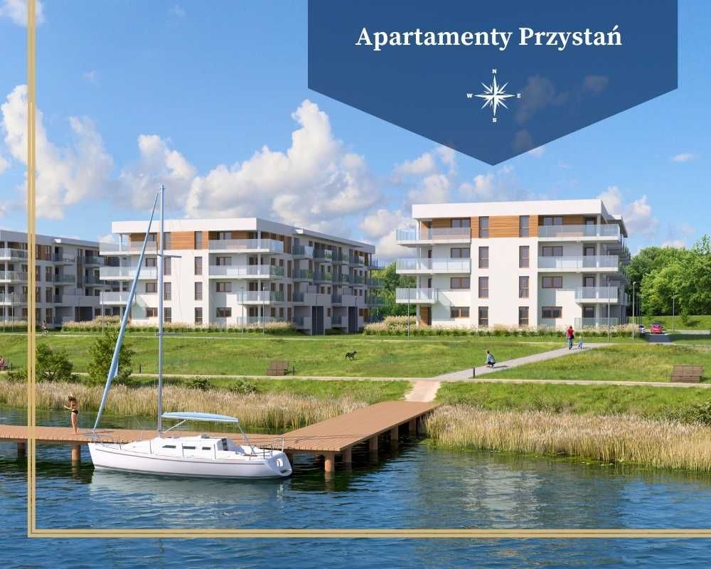 Mazury | Widok na jezioro | Nowe | 2-pok. mieszkanie 36,82 m² z taras