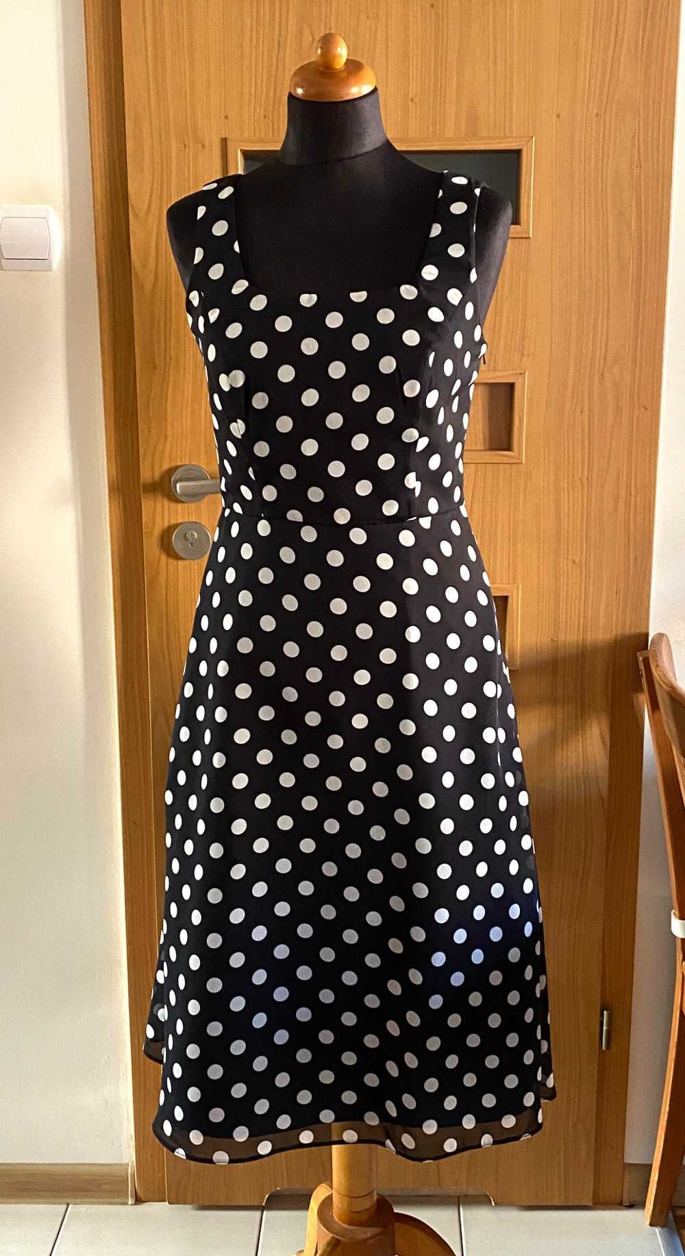 Sukienka lato vintage grochy roz.10 (38)