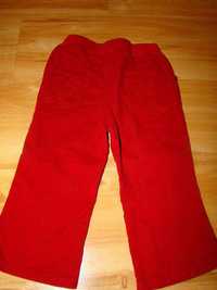 Spodnie sztruksowe czerwone rozmiar 86 - 92