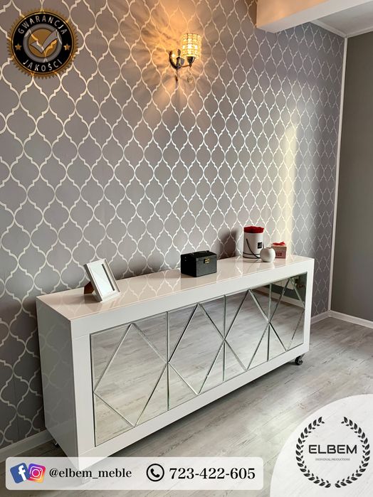 Komoda biały połysk Glamour