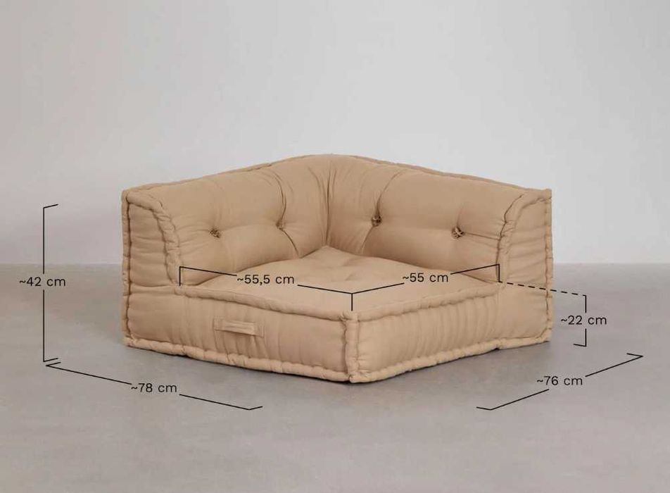 NOVO/NEW- SEM USAR- Sofá modular de canto de 5 peças