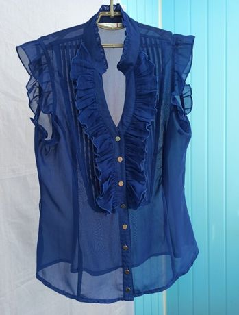 Блуза темно- синя