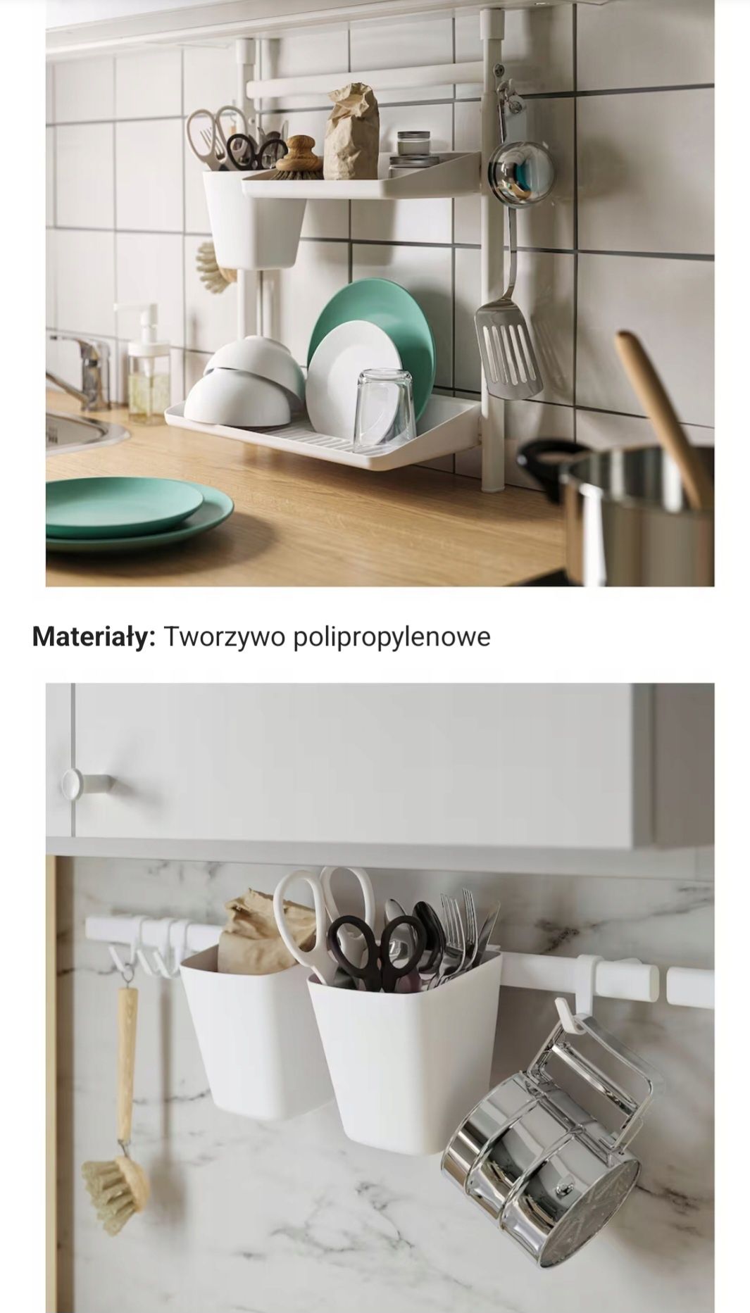 Ikea sunnersta pojemniki białe