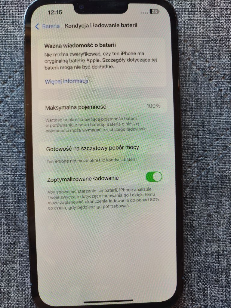iPhone 13 Pro Max Kondycja Baterii 100% Stan Jak Nowy