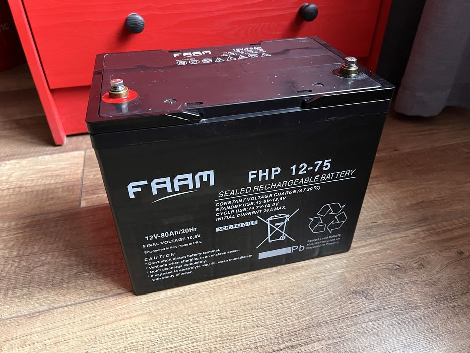 Акумулятор гелевий 12В - 75 А/г (в наявності 3 шт, ціна за кожний)