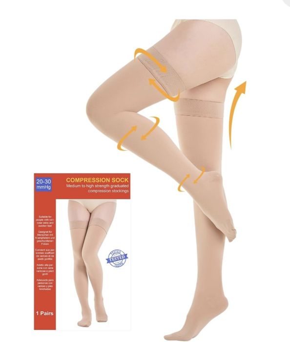 Kuzimua 20-30 mmHg medyczne pończochy uciskowe unisex Klasa 2 Długie ż