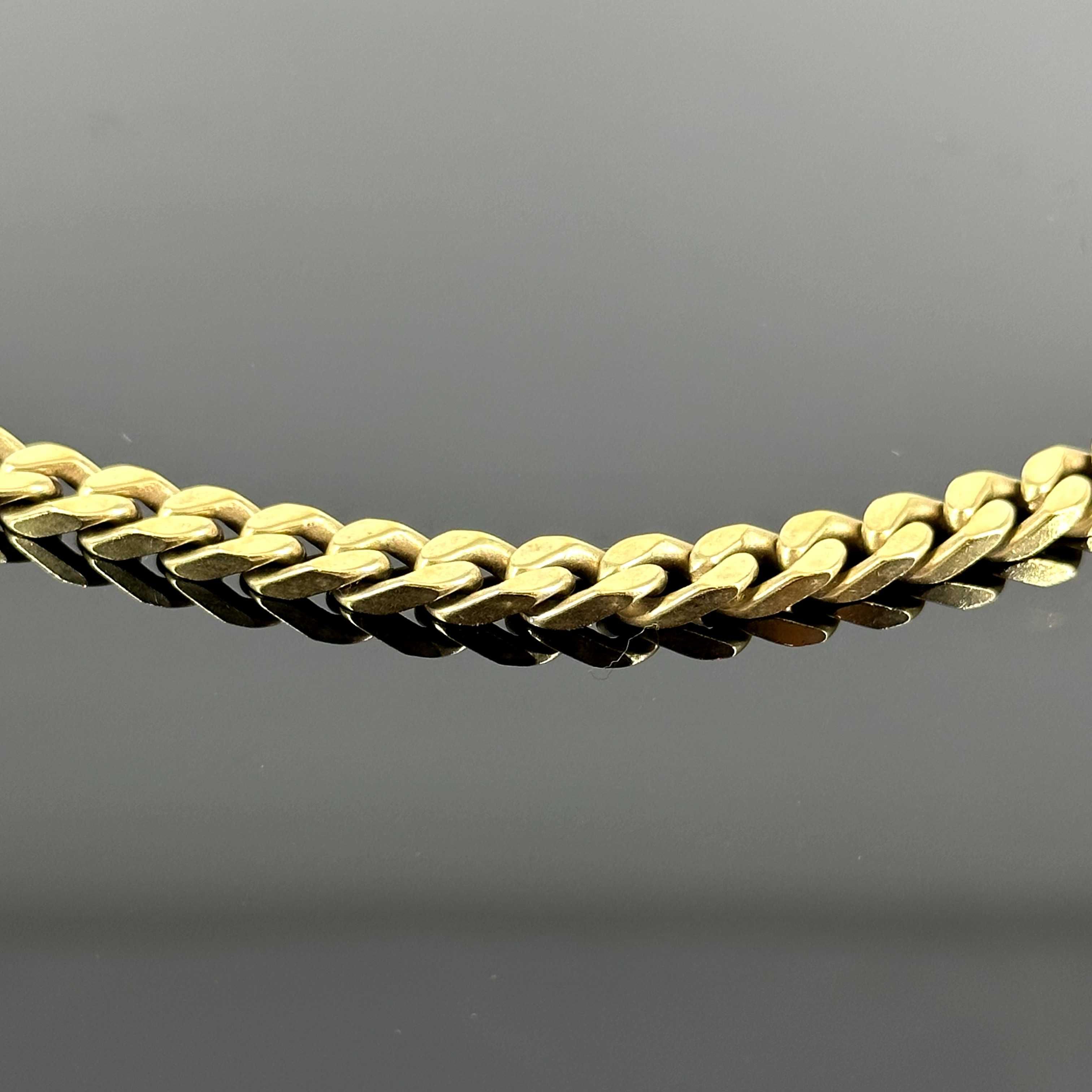 Srebro - Srebrny łańcuch pozłacany 24 karatowym złotem
