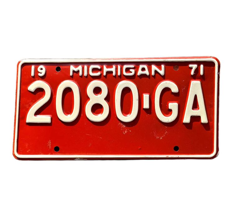 Michigan 1971 - oryginalna tablica rejestracyjna z USA