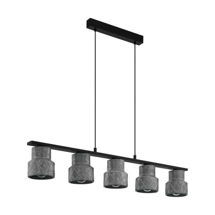 Candeeiro tecto - mesa jantar - Eglo HILCOTT - com 5 lâmpadas LED