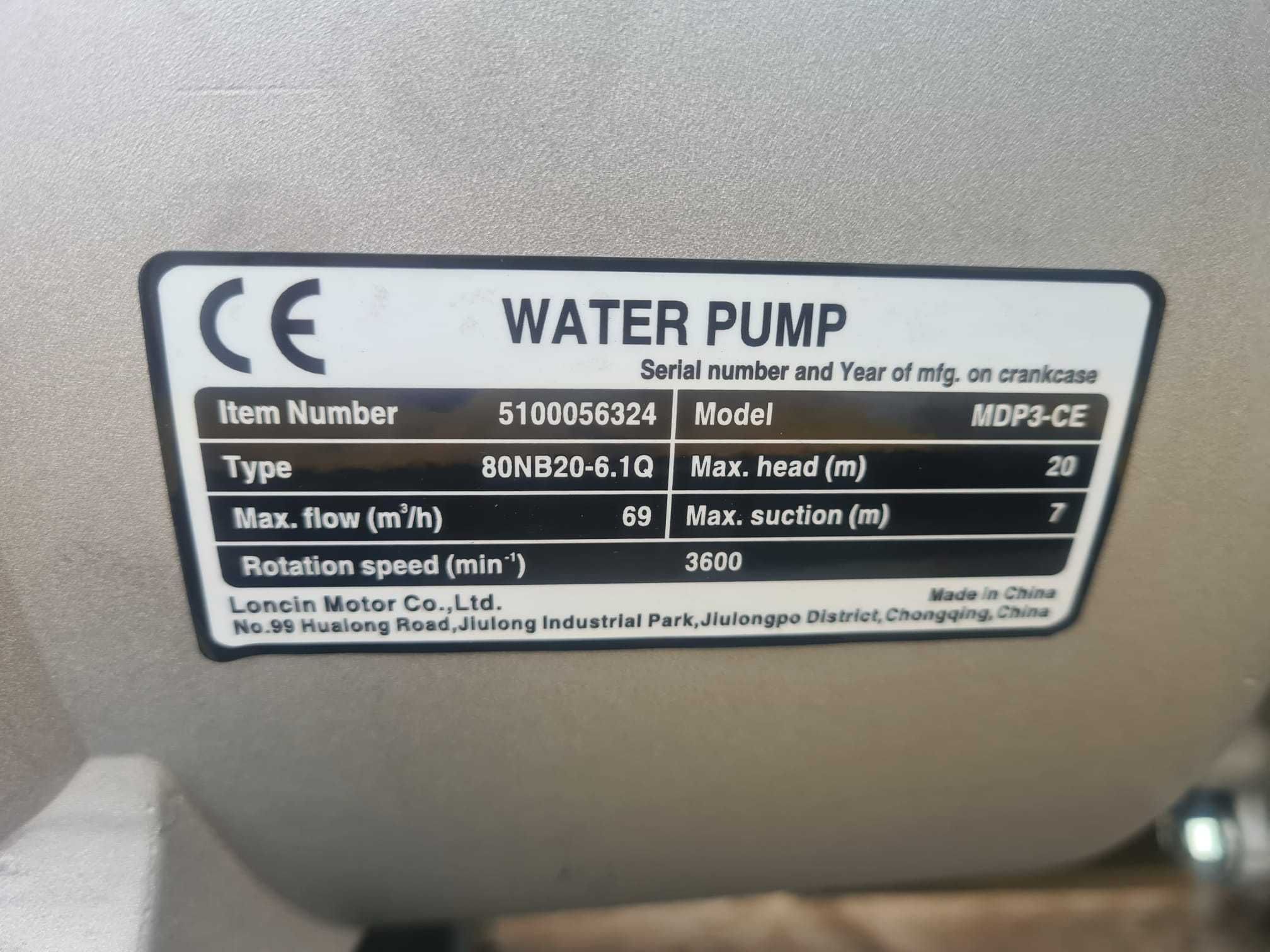 Motopompa Pompa do brudnej wody Wacker Neuson MDP3