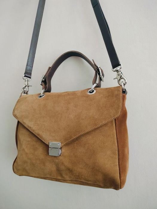 Skórzana torebka do ręki i na ramię Unisa hand made