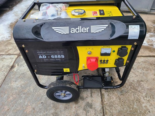 Бензиновий генератор ADLER AD-688S 6.8kW, мідна обмотка, 3 фази.