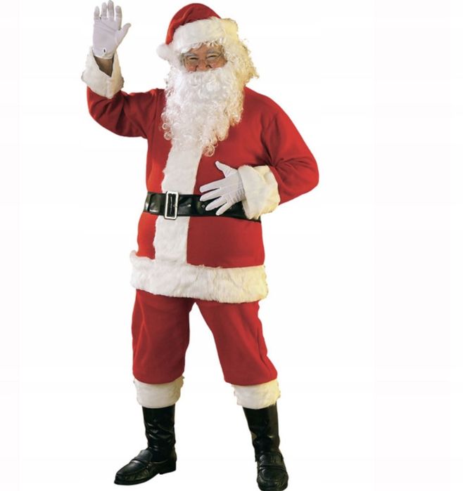 PREMIUM‼️Strój Świętego Mikołaja Gwiazdora Kostium Komplet 13 El.