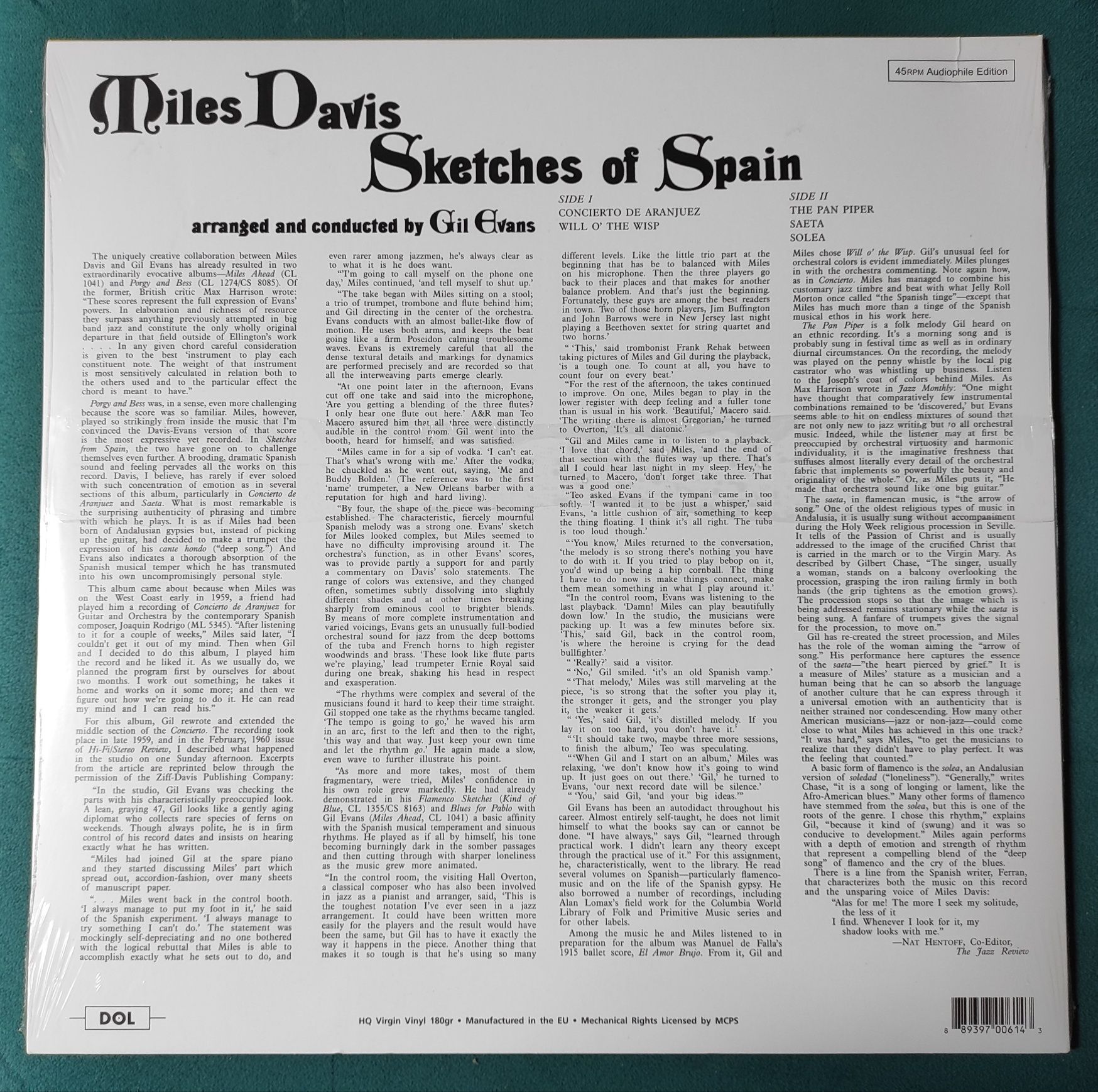 Miles Davis - Sketches Of Spain LP Novo
