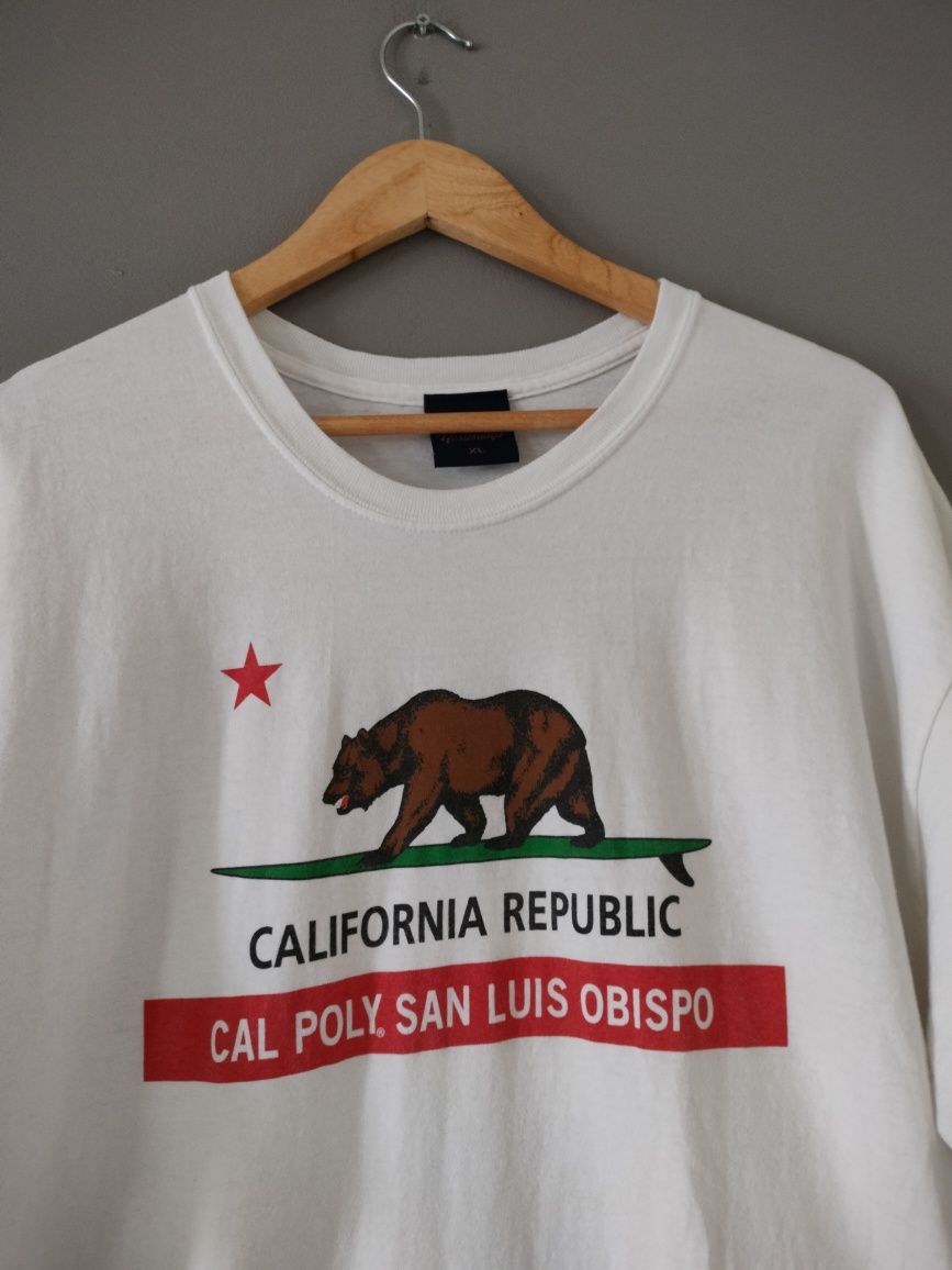 Biały T-shirt California Vintage